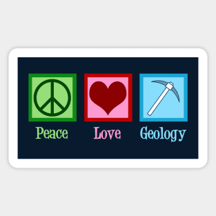 Peace Love Geology Sticker